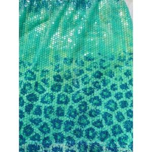 Sequin leopard print tank top
